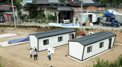 경북도 호우 피해 이재민 지원 ‘임시주택 1호’설치