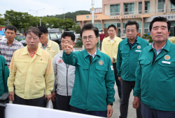 김태흠 지사, 태풍 피해 우려 예상지 긴급 현장 점검