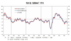 반도체 경기 회복 지연…8월 제조업 체감경기 5p↓