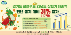 경기도 로컬푸드, 상반기 매출 1117억원...작년 동기비 31% 증가