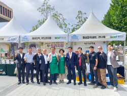 김명기 횡성군수, 국회의사당 직거래 행사 특산물 판촉 활동