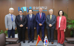 숭실대 장범식 총장, 주한 튀니지 카이스 다라지 신임 대사와 글로벌 인재양성 추진