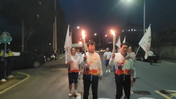 김성 장흥군수, 전국체전 성화 봉송행사 참여 