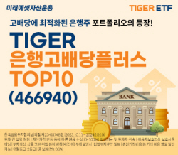 미래에셋, ‘TIGER 은행고배당플러스TOP10 ETF’ 신규 상장
