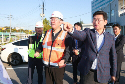 이상일 용인시장, 기흥나들목 개량 사업 공사 현장 점검