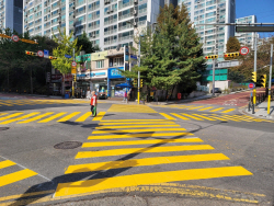 용인시 수지구, 어린이보호구역 8곳에 노란색횡단보도 등 조성