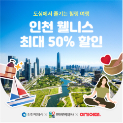 인천관광공사, 도심 속 힐링여행 ‘인천웰니스상품’ 50% 할인