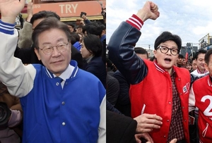 총선 하루 전 막판 호소…“딱 한 표가 부족” vs “정권 심판”