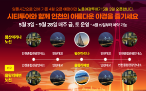 인천관광공사, 2층 버스로 즐기는 ‘인천 노을야경투어’ 내달부터 운영