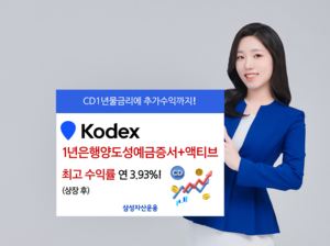 삼성운용 ‘KODEX 1년은행양도성예금증서+액티브’ 금리연계형 ETF 수익 1위