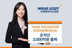 미래에셋운용, ‘TIGER 미국30년국채프리미엄액티브(H)’ 순자산 3000억원 돌파