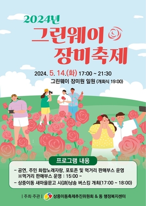 대구서구, 2024년 상중이동 그린웨이 장미축제 개최