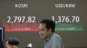 [증시 종합] 메리츠금융지주·대한해운·STX그린로지스·테크윙 등 주가↑