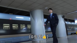 영탁, 기차역 플랫폼을 런웨이로...KTX 홍보 영상 비하인드