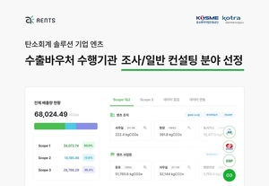 탄소회계 솔루션 기업 ‘엔츠’, 수출바우처 지원사업 수행기관 선정