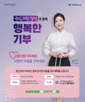 정선군, 고향사랑기부제 답례품 ‘인기’