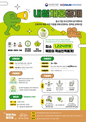 中企근로자 내일채움공제, 5년→3년 가입기간 단축