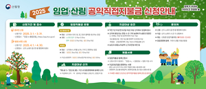 임업직불금 신청 개시…임업인 소득 안정 지원 강화