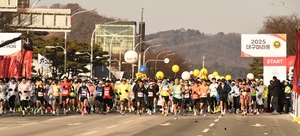[포토뉴스] 대구 국제마라톤...힘찬 모습으로 달리고 있는 참가자들