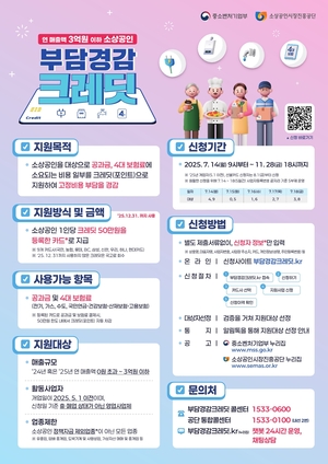 공공요금·4대 보험료 걱정 던다…‘소상공인 부담경감 크레딧’ 접수 개시
