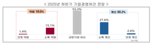 기업 53% “하반기 기업경영 여건, 상반기와 비슷”