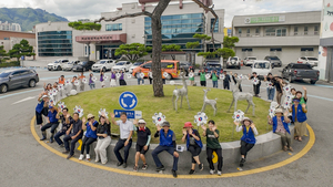 칠곡군, 광복 80주년…북삼읍 거리 물결친 ‘태극기 꽃’