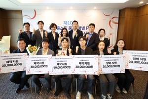롯데홈쇼핑, 중소·개별PP 지원…6개사에 총 2억원 전달