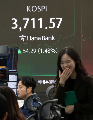 [개장시황] 코스피 3700선 돌파…한미 무역협상 타결 기대에 사상 최고치 경신