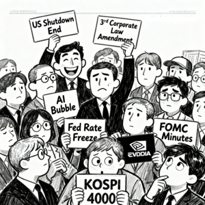 [주간증시] 코스피 4000선 간신히 방어…엔비디아 실적·FOMC 의사록 분수령