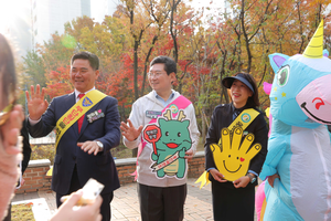 이상일, 용인백현초 어린이 교통안전 캠페인 동참