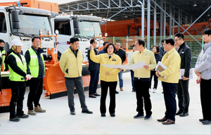 김보라 안성시장, 제설작업장 점검...현장 대응력 ↑