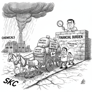 [크레딧첵] SKC, 요원한 성공 속 곪은 재무…신용도 하락으로 드러나다