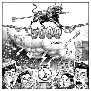 코스피 5000 돌파에 ‘공포지수’ 역대급 상승…너무 올라서? 더 오를 것 같아서?