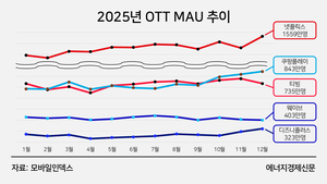 피 튀는 OTT 시장, 넷플릭스 독주 속 쿠팡·티빙 ‘2위 경쟁’ 치열