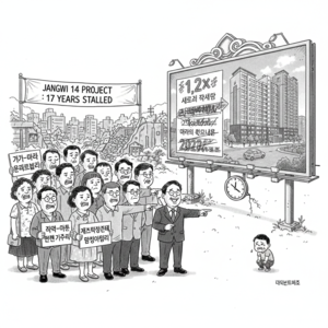 “吳시장, 새 개발지만 찾나?”…장위동 찾은 민주당 의원들 ‘전시행정으로 재개발 지연’ 비판