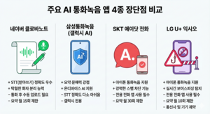 통화녹음앱 에이닷·익시오·클로바·삼성, ‘요약 서비스’ 승자는?