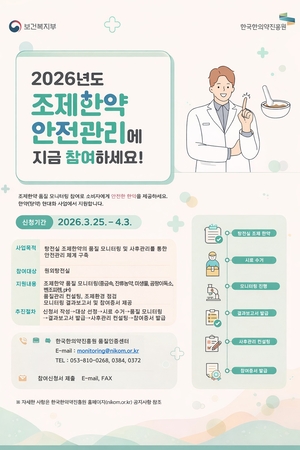 한국한의약진흥원, ‘조제한약 품질 모니터링’ 전액 무상 지원