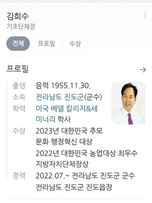 “프로필에만 올렸다?”…김희수 진도군수 ‘해외 학위’ 논란 확산