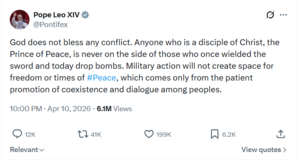 교황 “하느님은 전쟁 축복 안 해”…美 트럼프 지적