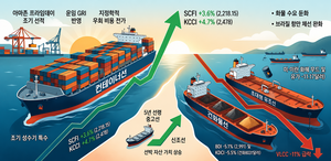 컨테이너선 ‘조기 성수기’ 특수에 나홀로 강세…건화물·유조선은 ‘수요 둔화, 동반 약세’