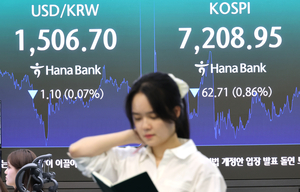 간신히 7200 지켰다…외국인은 10거래일 연속 매도 폭탄[마감시황]