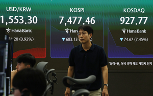 ‘검은 월요일’ 코스피 8%대 급락…개장 3분만에 서킷 브레이커[개장시황]