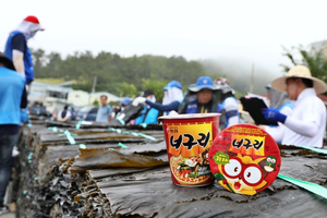 [유통가 NOW] 농심 완도 다시마 490톤·팔도 KBO 카드 300만건…정관장·남양유업·필립모리스·웅진식품·여주명주