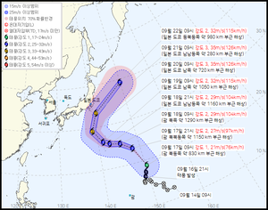 태풍은 빗겨갔지만…주말 서쪽 ‘30도 늦더위’ vs 제주 ‘100㎜ 물폭탄’