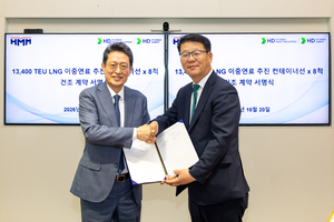HD현대, HMM서 친환경 컨테이너선 8척 수주