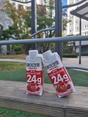 [마셔보니] 맛·건강 균형 딱 잡았다···남양유업 테이크핏 맥스 딸기맛