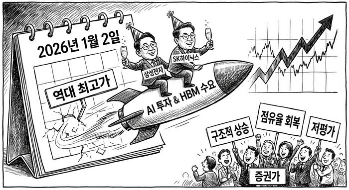 하이닉스·삼전 ‘최고가 랠리’…영업이익 100조 시대