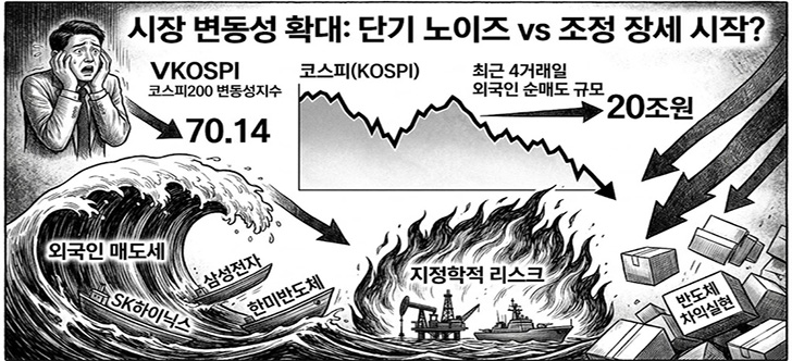 5거래일 ‘외인 투매 릴레이’…노이즈인가, 조정시작인가