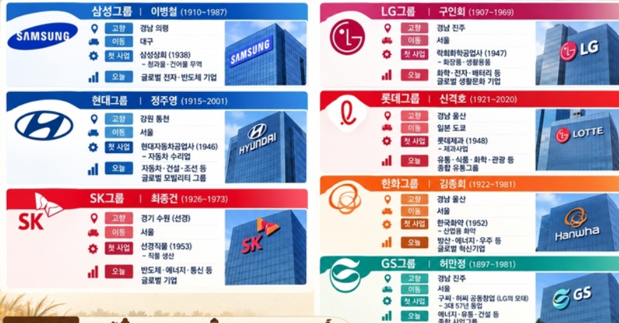 [한가위,기업을 읽다 ②] 대기업 창업주들 첫 사업보니