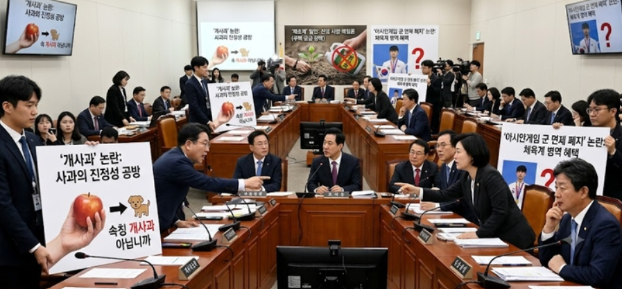 “개사과·제초제” 날선 폭언 오간 국감… 책임 공방만 열기